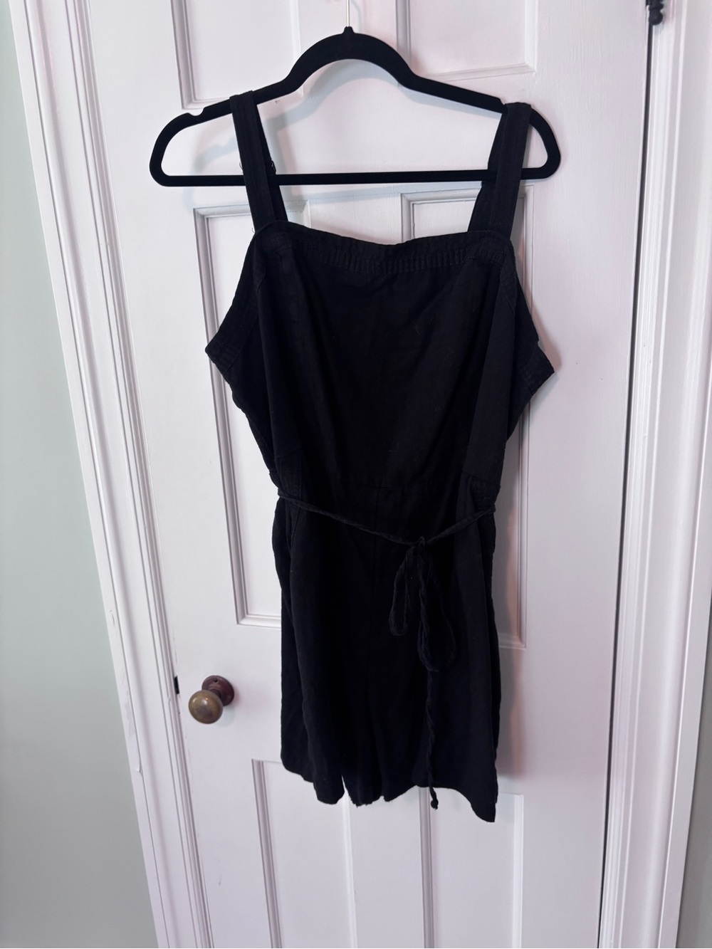 Old Navy Black Romper with Tie Waist